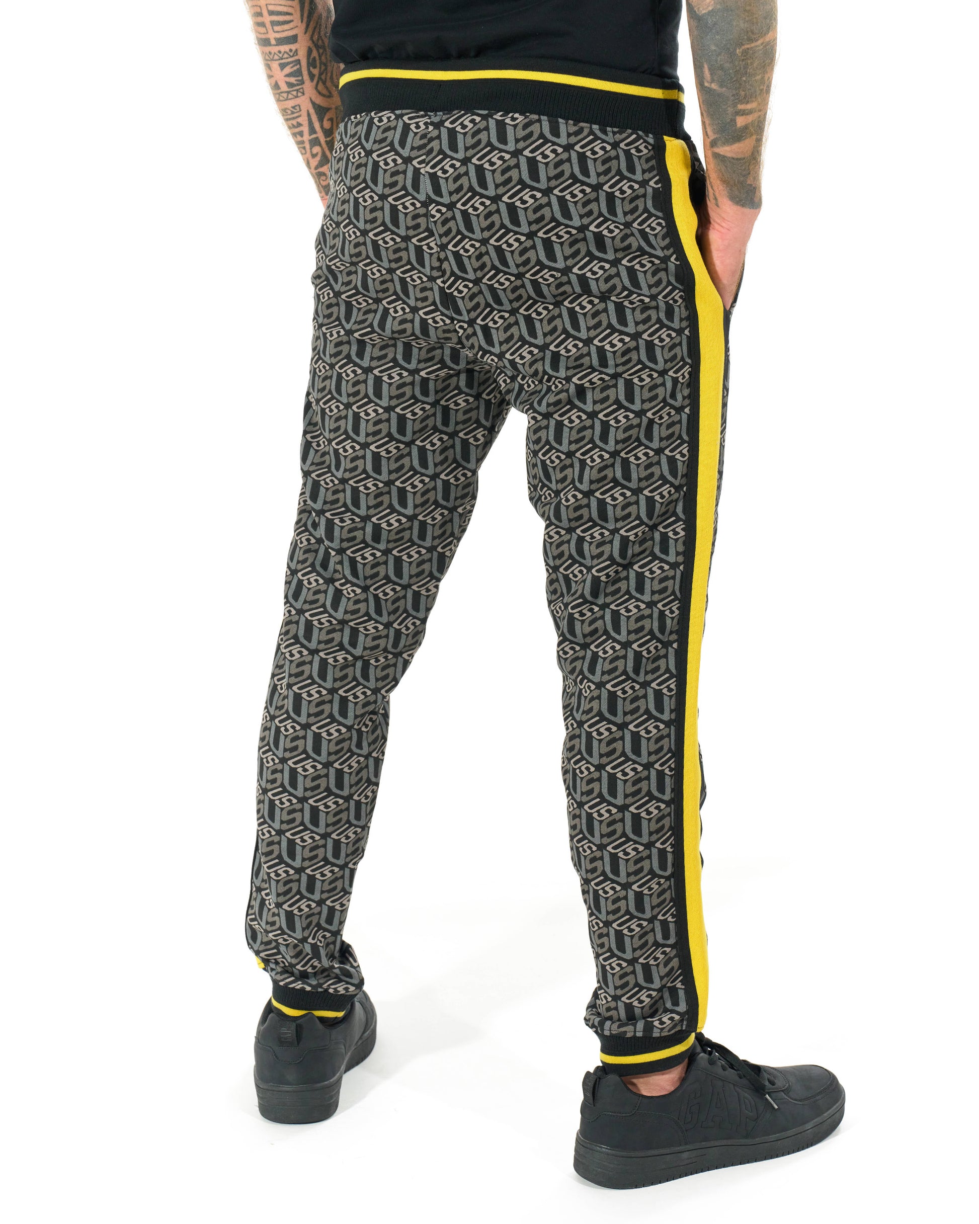 Férfi melegítőnadrág COLIN BLACK/YELLOW