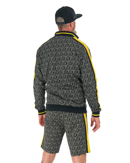 Férfi rövidnadrág COLIN BLACK/YELLOW