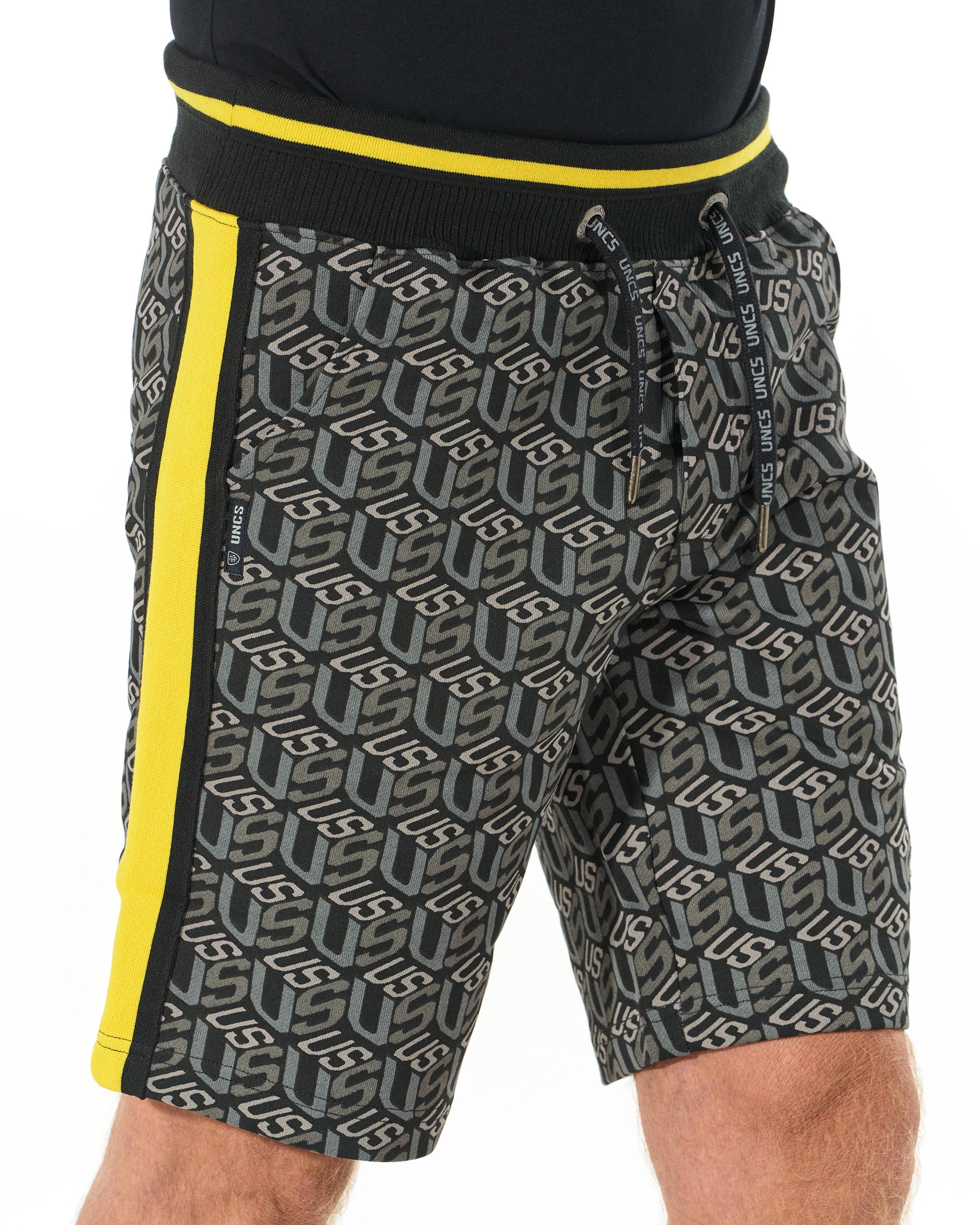 Férfi rövidnadrág COLIN BLACK/YELLOW
