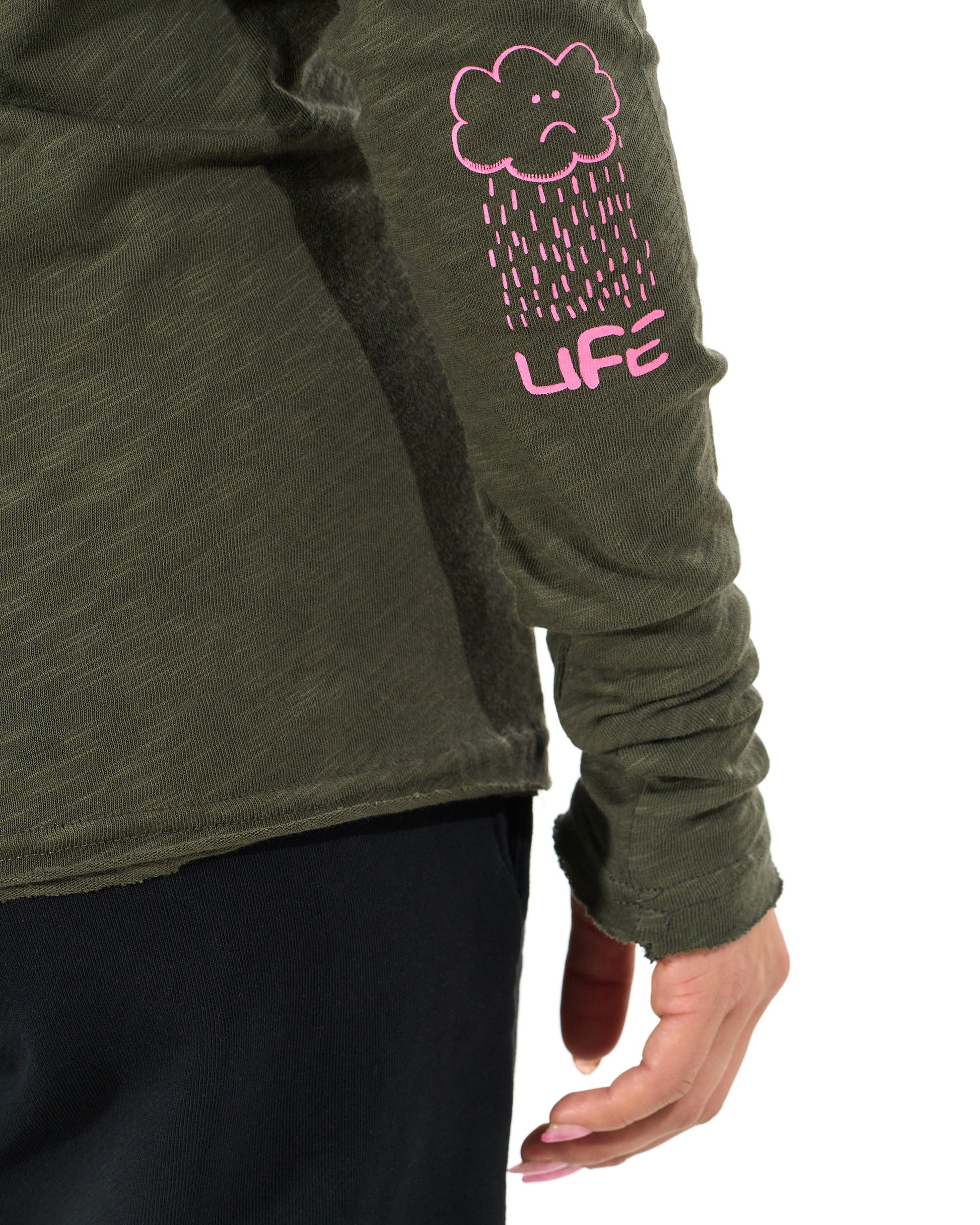 Női póló JENOVETA LS KHAKI