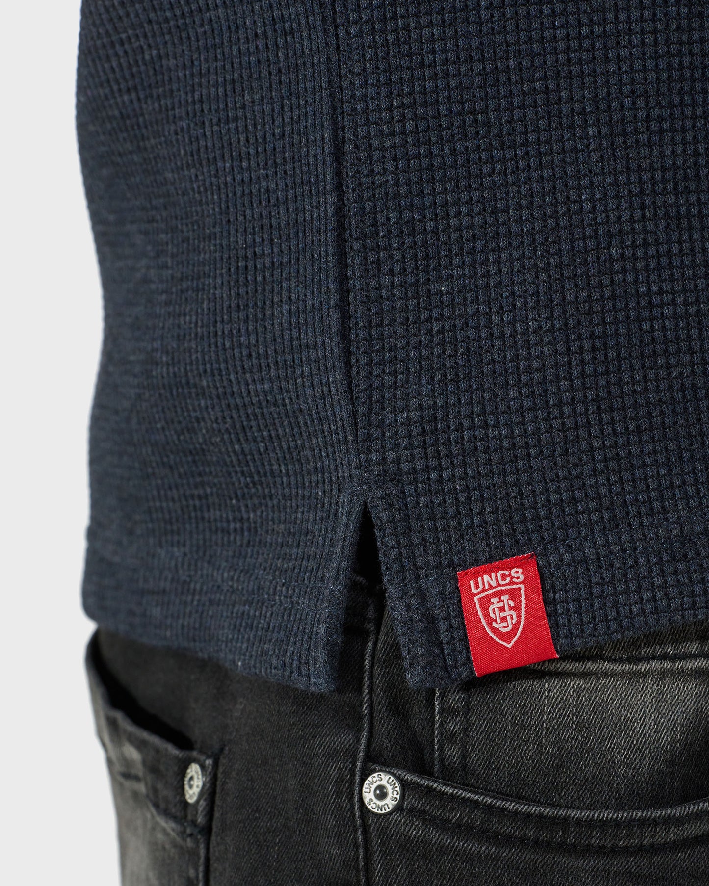 Férfi póló MARLOW III LS BLUE/GREY