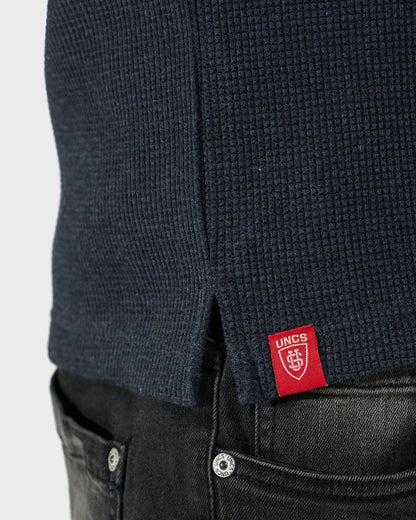 Férfi póló MARLOW III LS BLUE/GREY