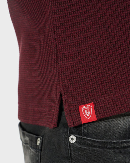 Férfi póló MARLOW III LS WINE