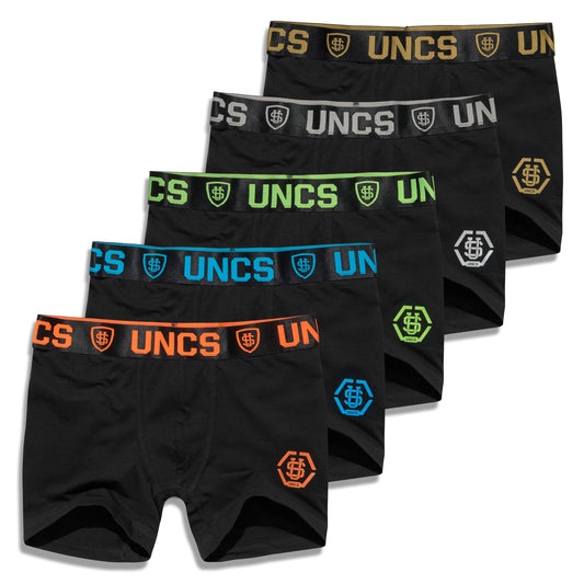 Férfi boxeralsó HEXAGON 5 db (HOSSZÚ) BLACK