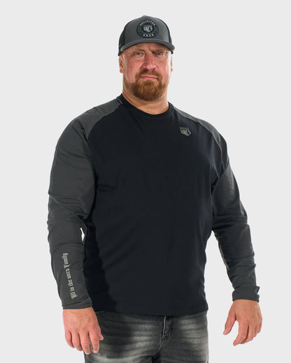 Férfi póló CONNOR II LS BLACK/GREY