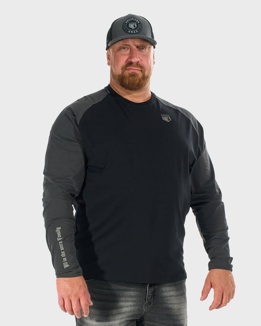 Férfi póló CONNOR II LS BLACK/GREY