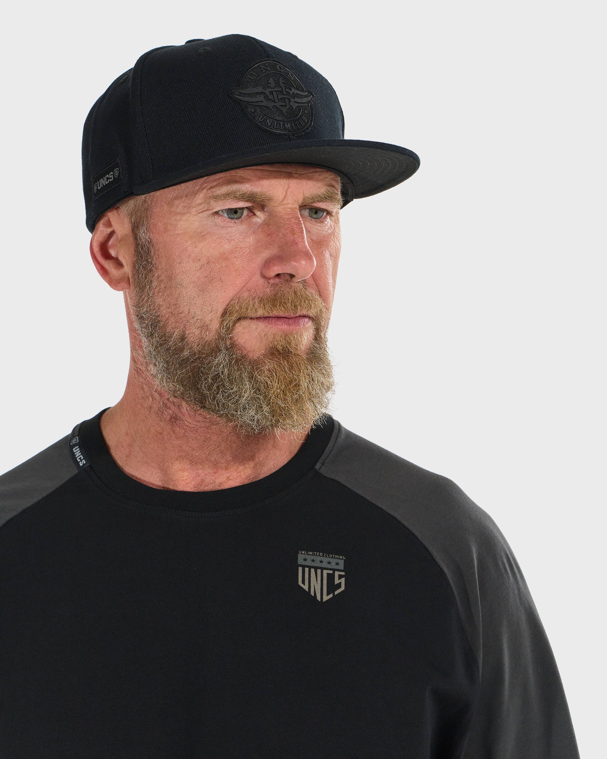 Férfi póló CONNOR II LS BLACK/GREY