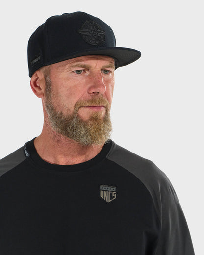 Férfi póló CONNOR II LS BLACK/GREY