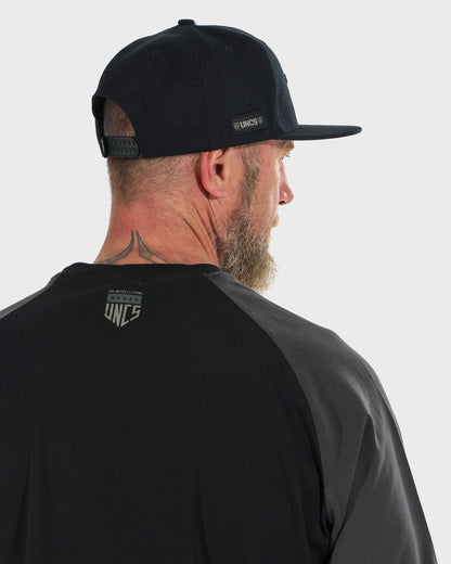 Férfi póló CONNOR II LS BLACK/GREY