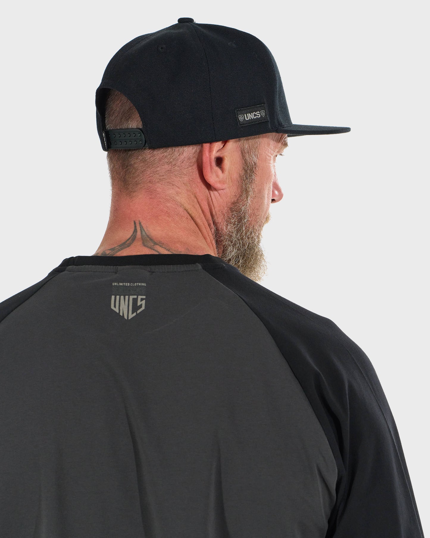 Férfi póló CONNOR II LS GREY/BLACK