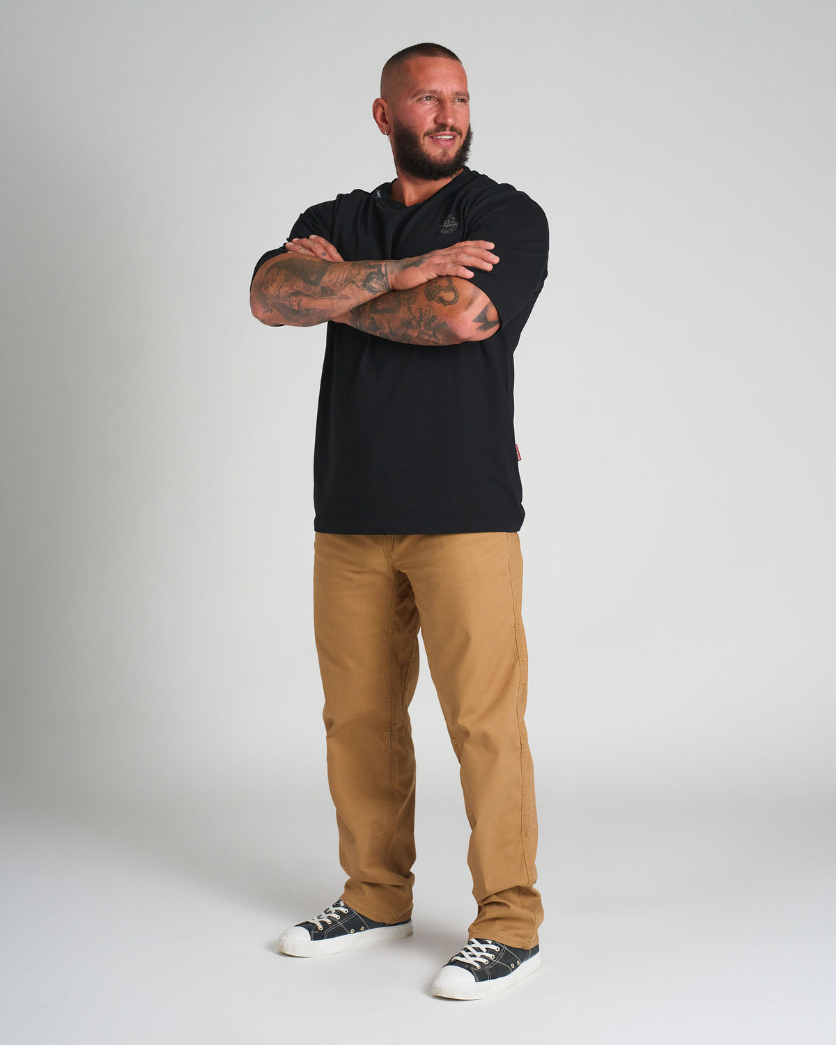 Férfi póló BASIC MID HEAVY BLACK