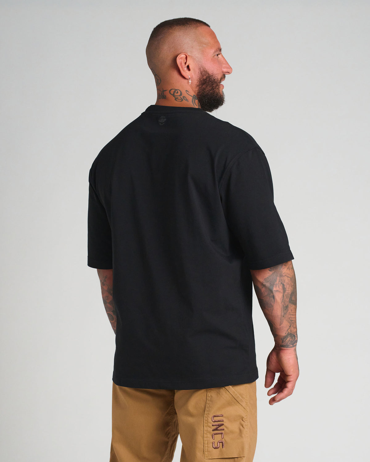Férfi póló BASIC MID HEAVY BLACK