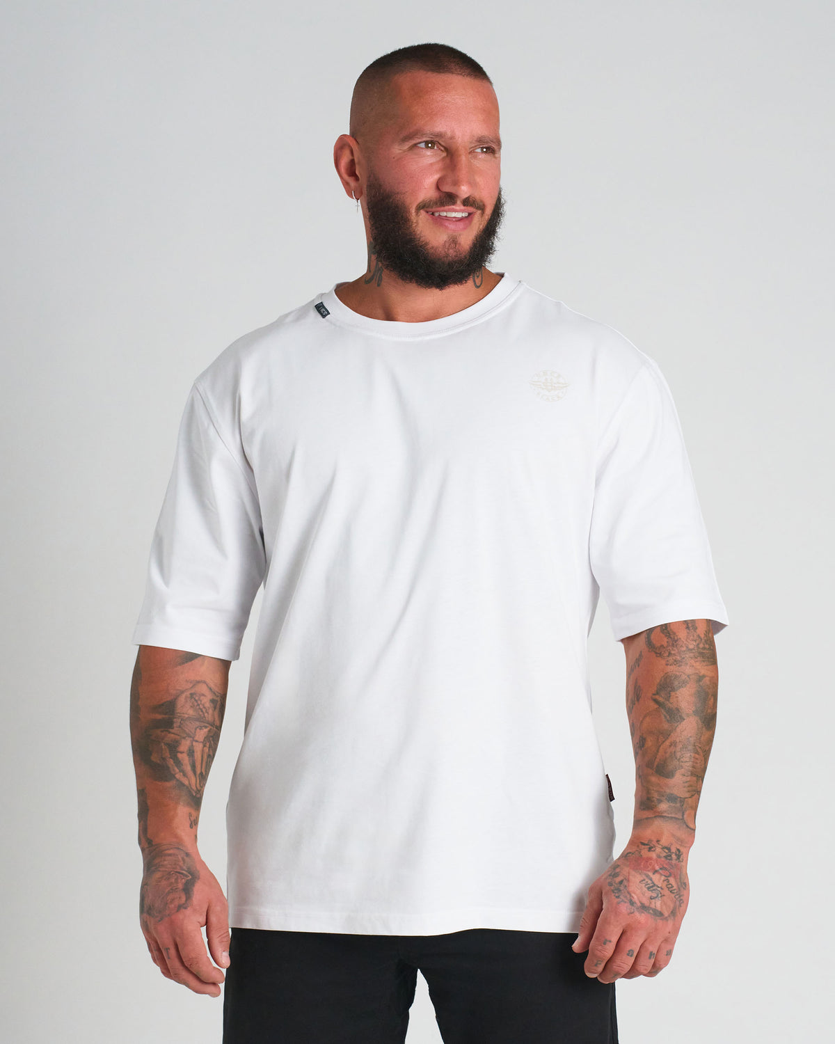 Férfi póló BASIC MID HEAVY WHITE
