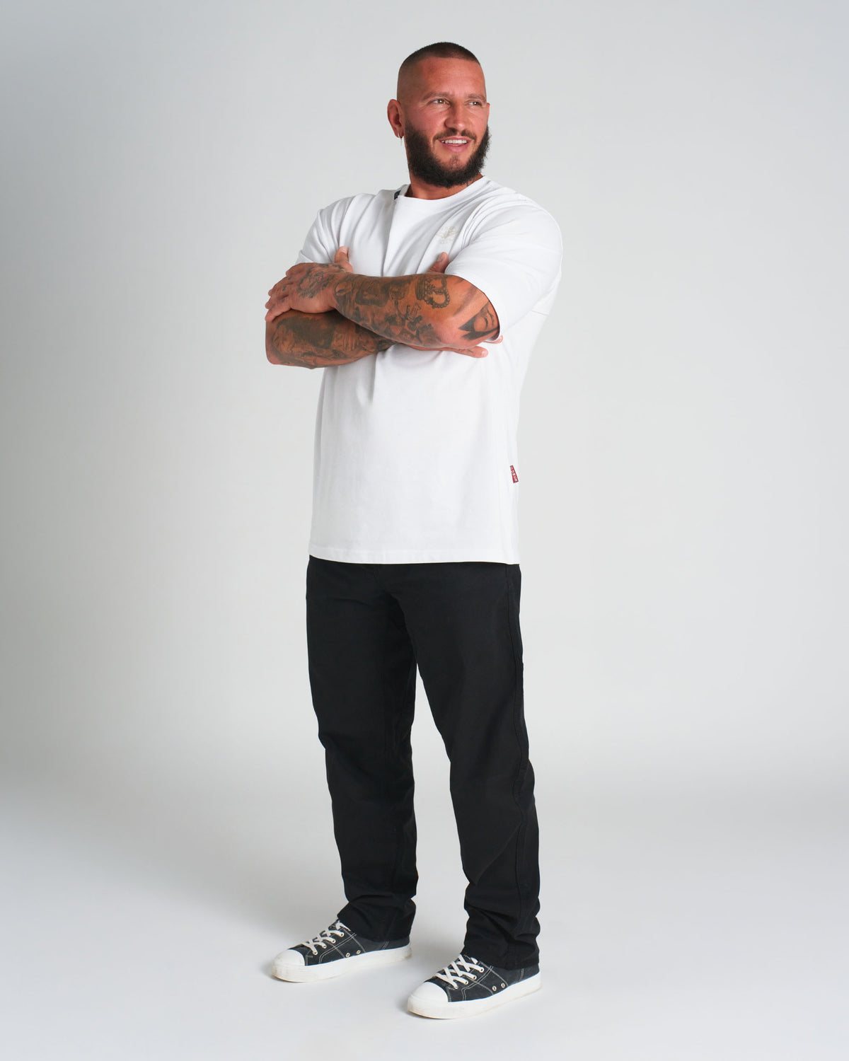 Férfi póló BASIC MID HEAVY WHITE