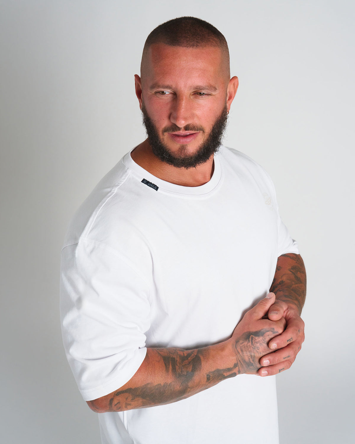 Férfi póló BASIC MID HEAVY WHITE