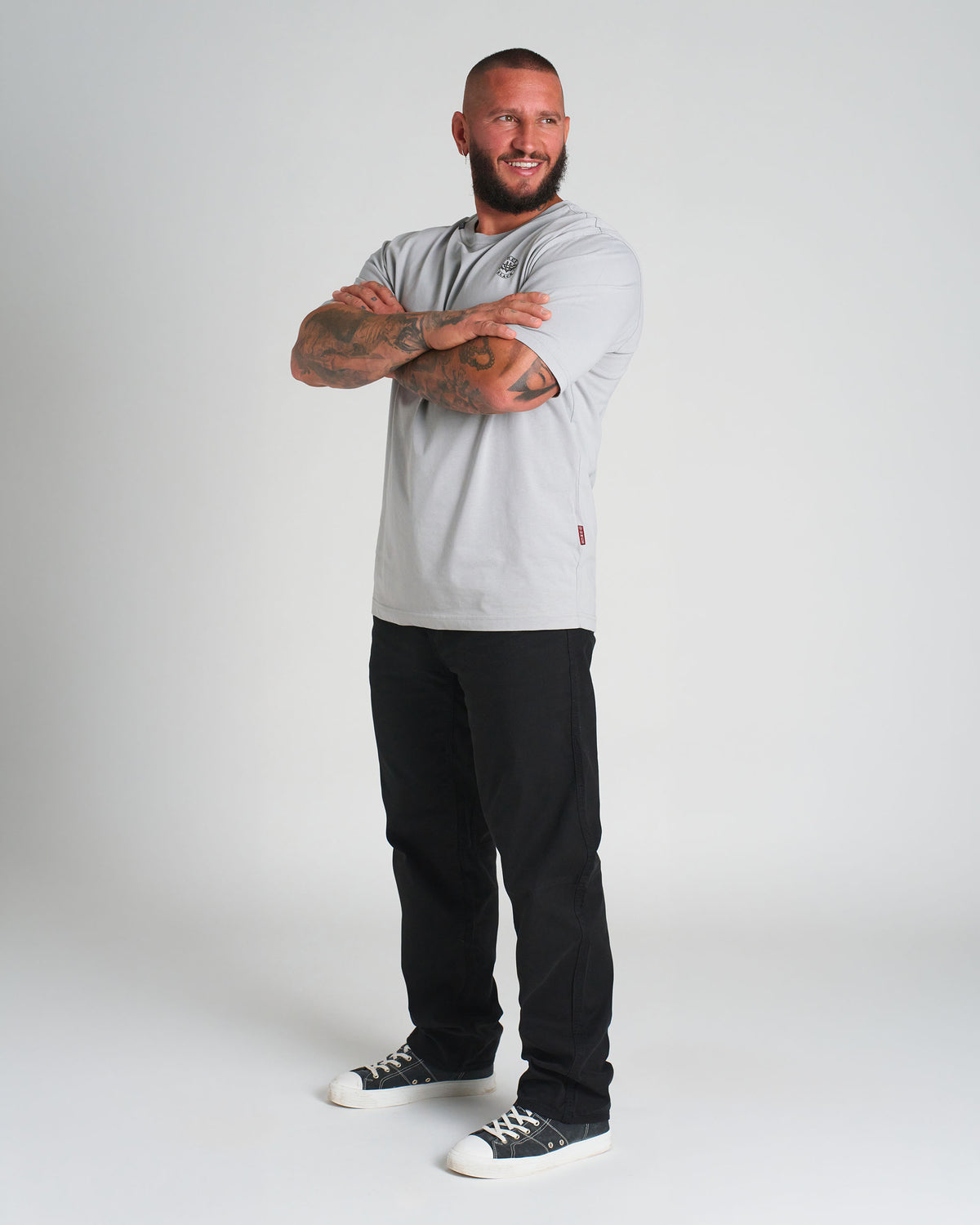 Férfi póló BASIC MID HEAVY GREY