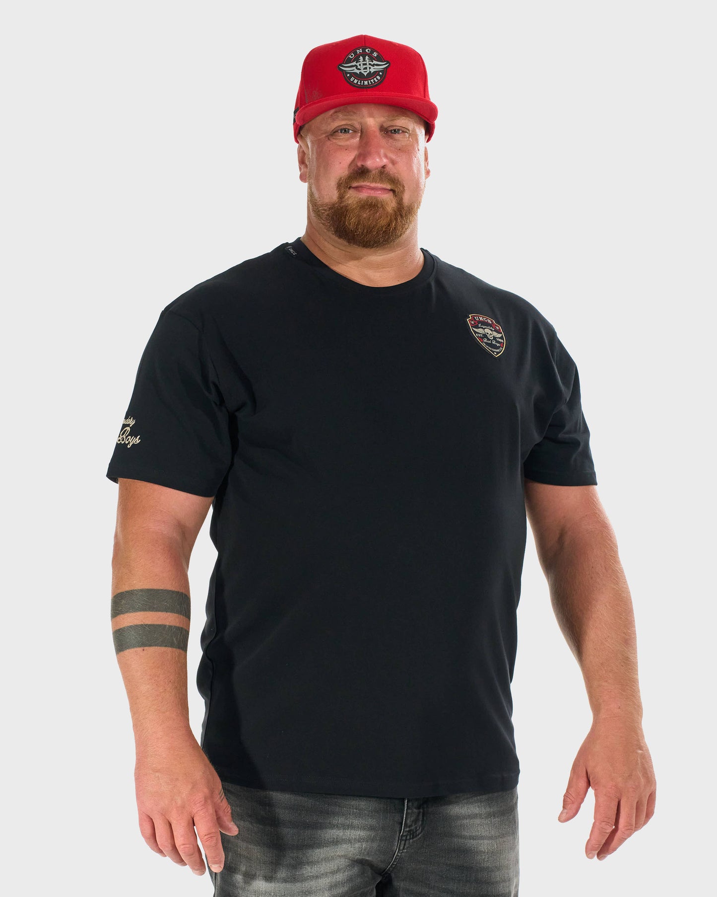 Férfi póló BAD BOYS BLACK/RED