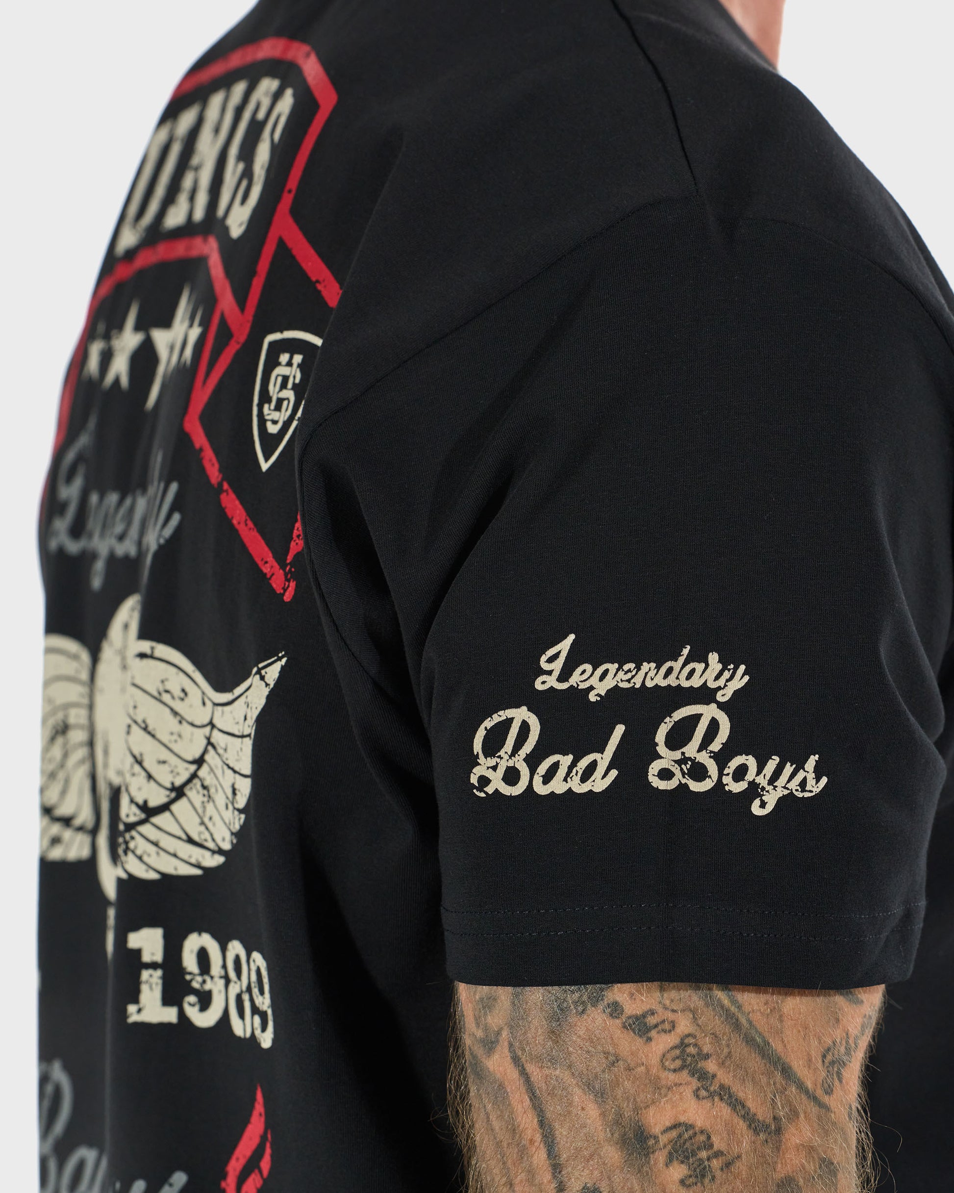 Férfi póló BAD BOYS BLACK/RED