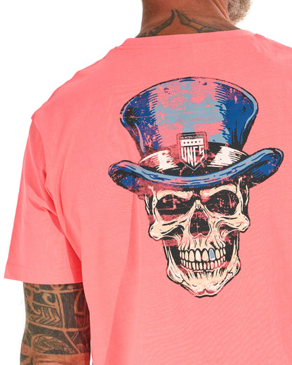 Férfi póló SKULL II NEON CORAL