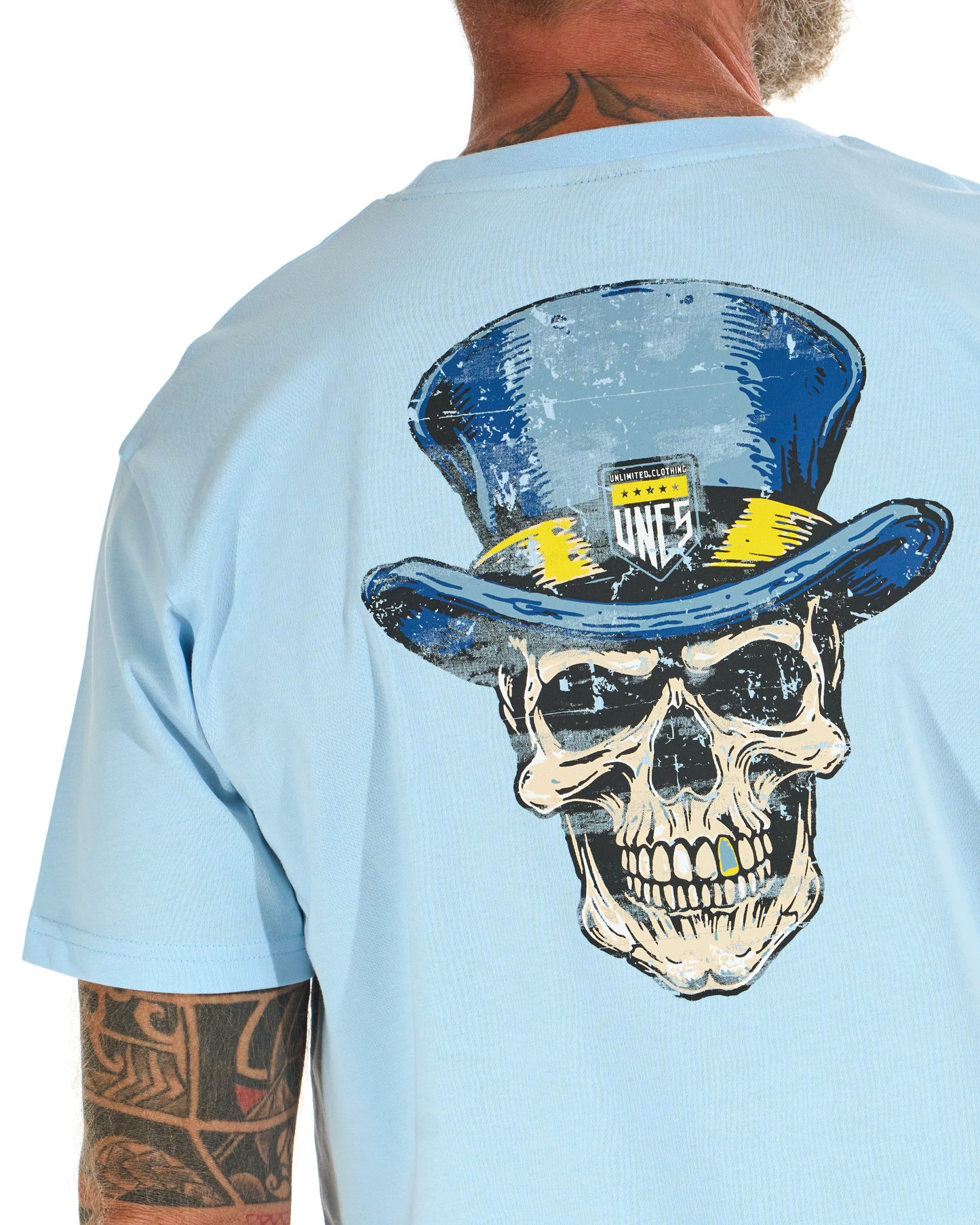 Férfi póló SKULL II LIGHT BLUE