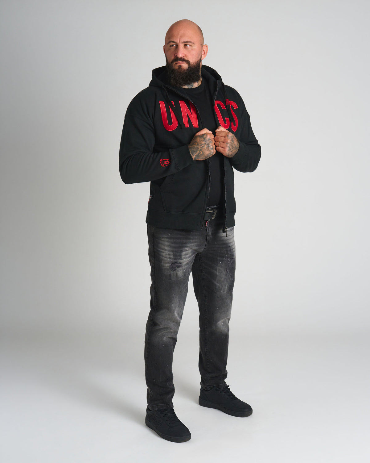 Férfi melegítőfelső DEREK BLACK/RED