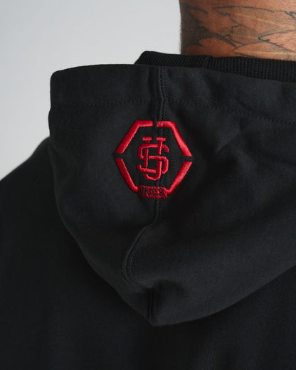 Férfi melegítőfelső DEREK BLACK/RED
