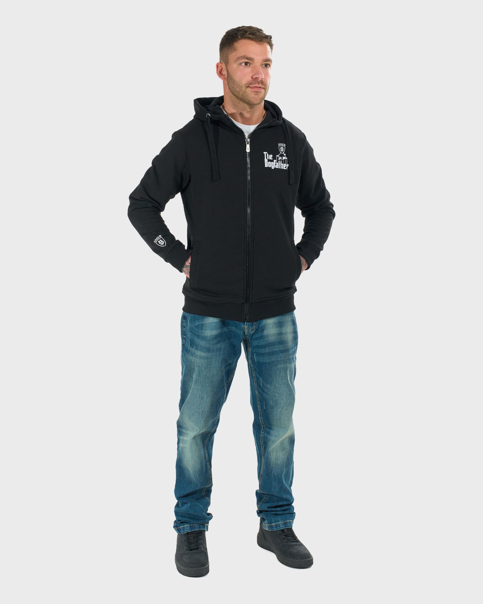 Férfi melegítőfelső DOGFATHER BLACK