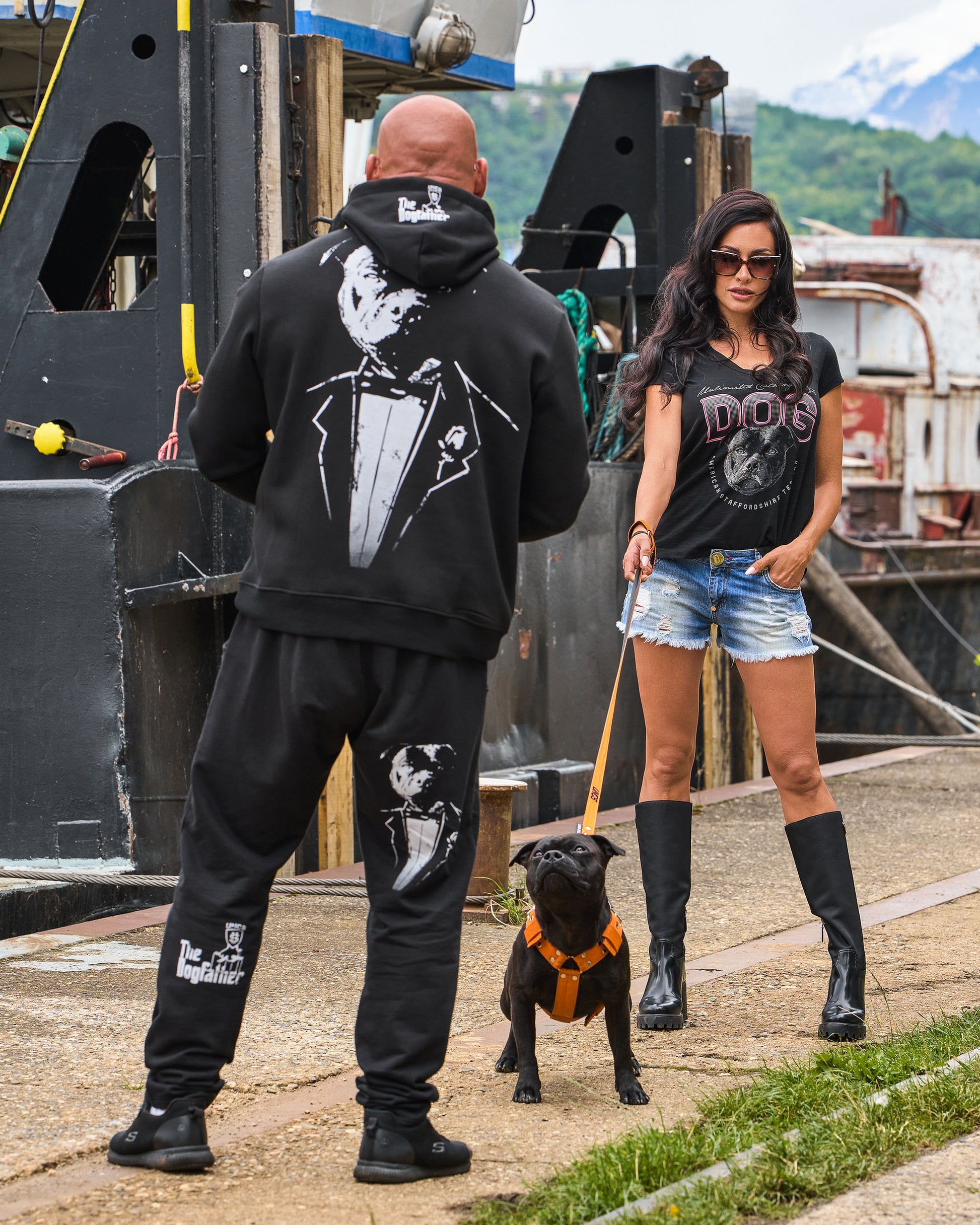 Férfi melegítőnadrág DOGFATHER BLACK