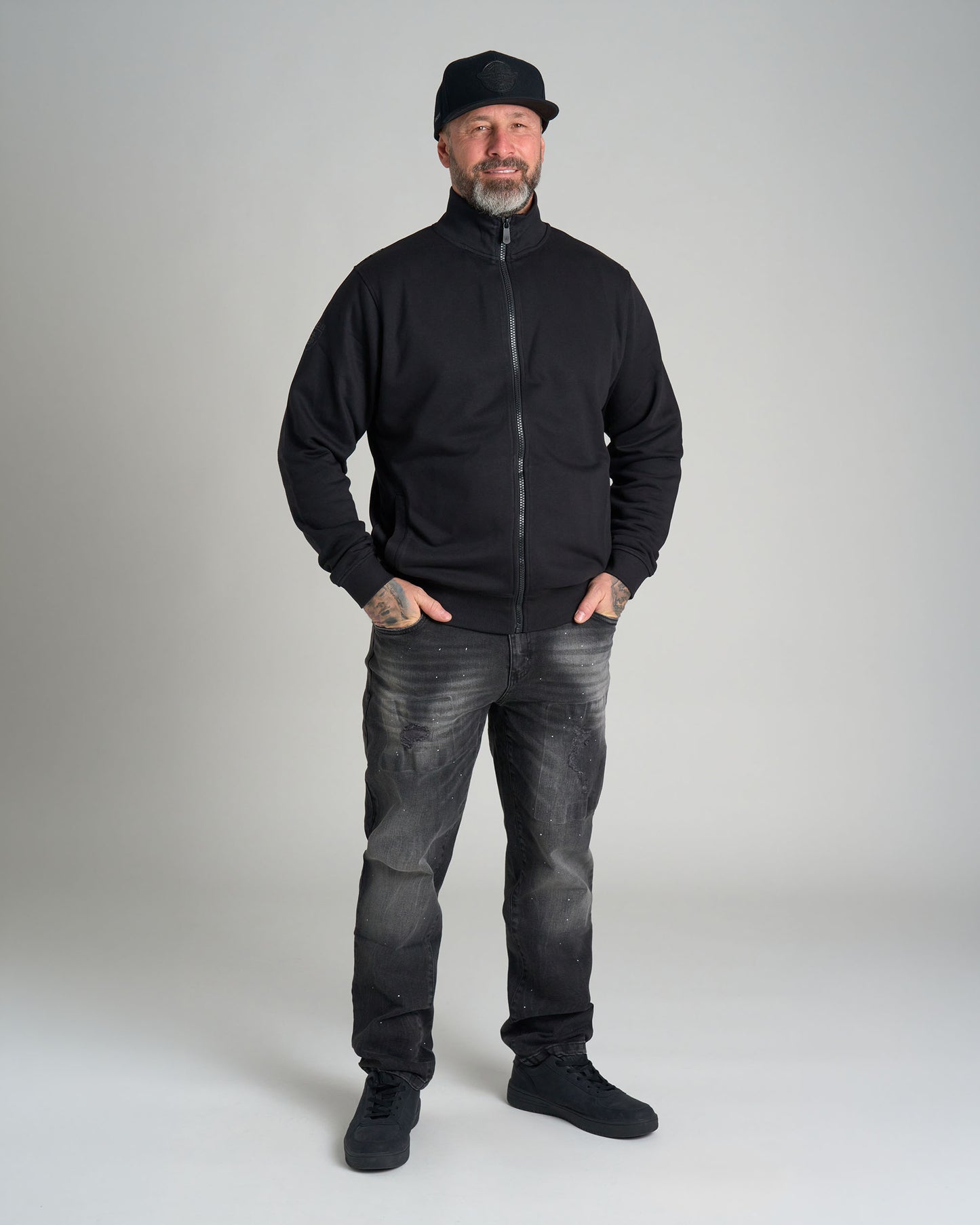 Férfi melegítőfelső BASIC III BLACK