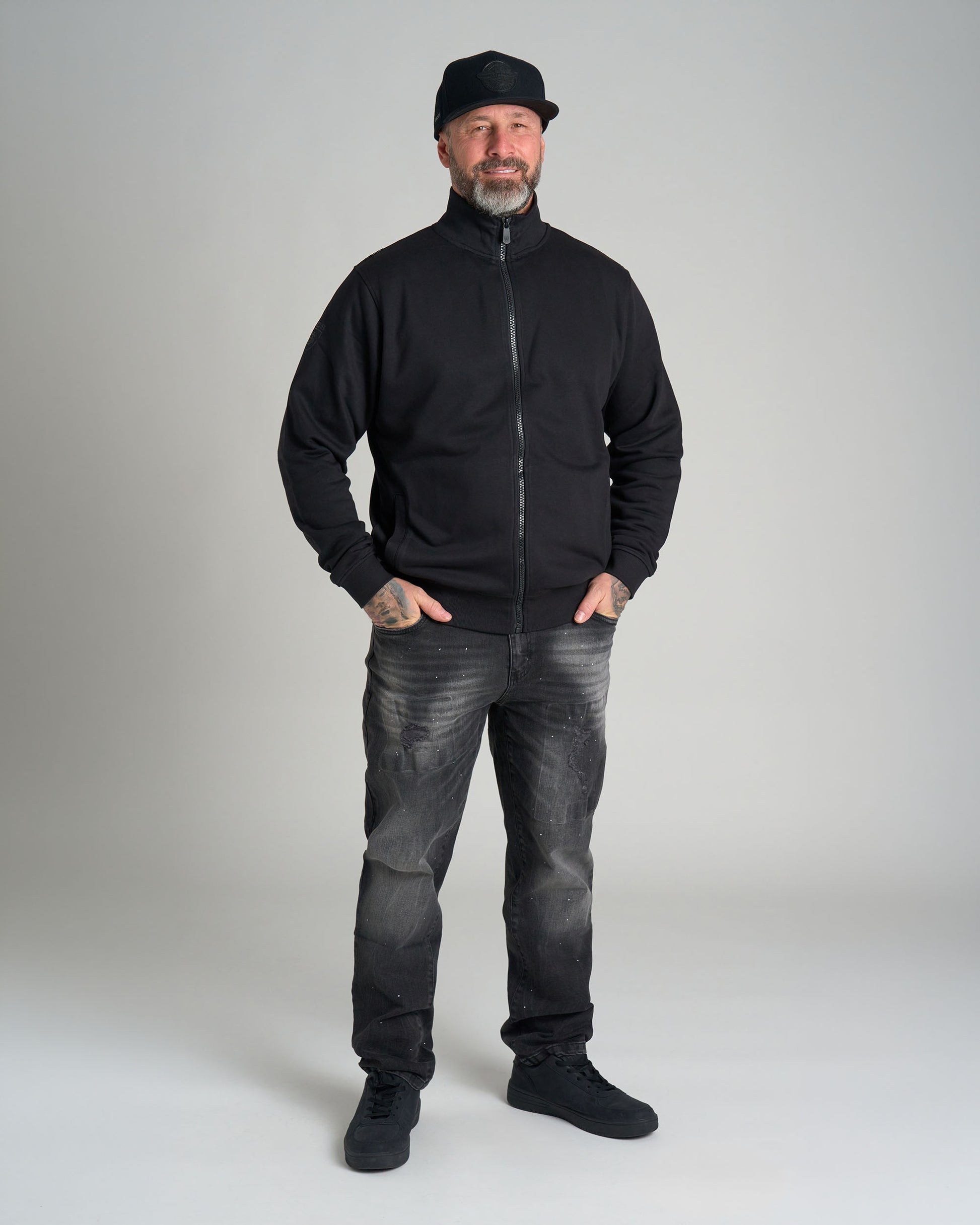 Férfi melegítőfelső BASIC III BLACK