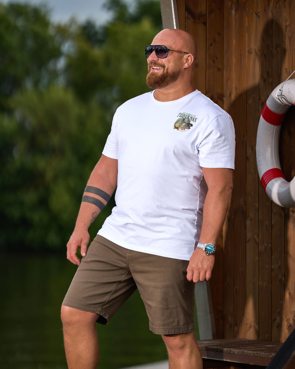 Férfi póló CARP WHITE