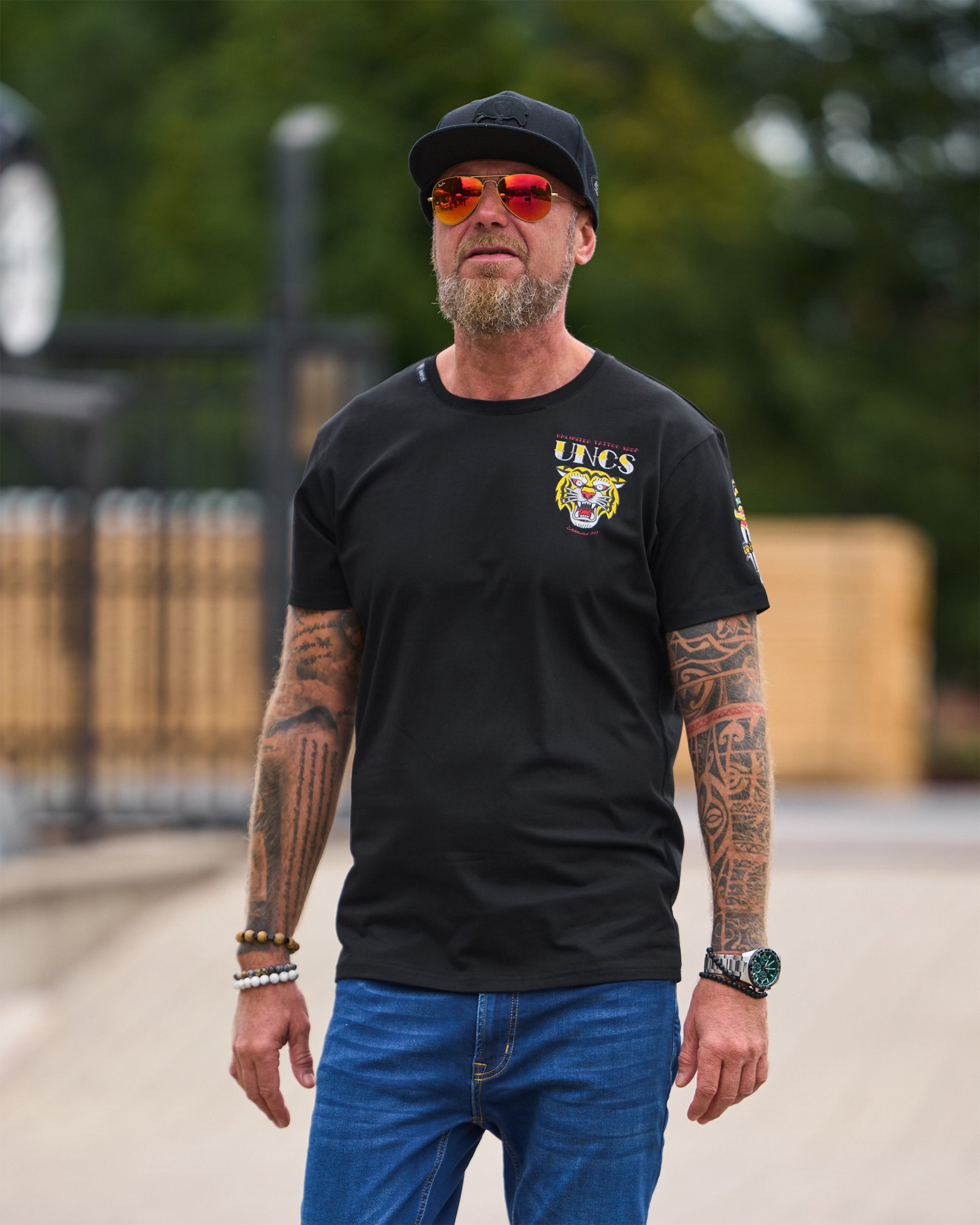 Férfi póló TIGER BLACK