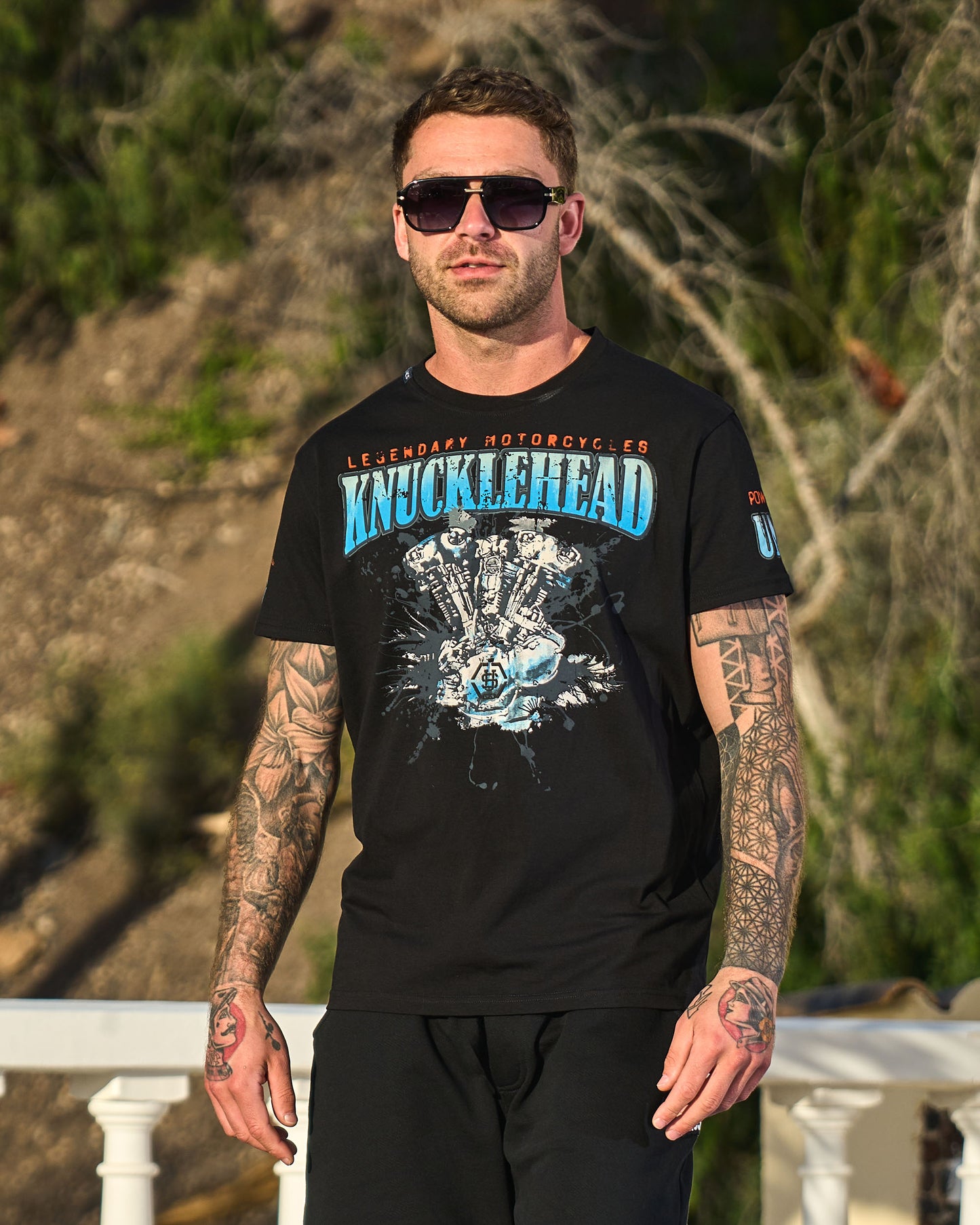 Férfi póló KNUCKLEHEAD II BLACK