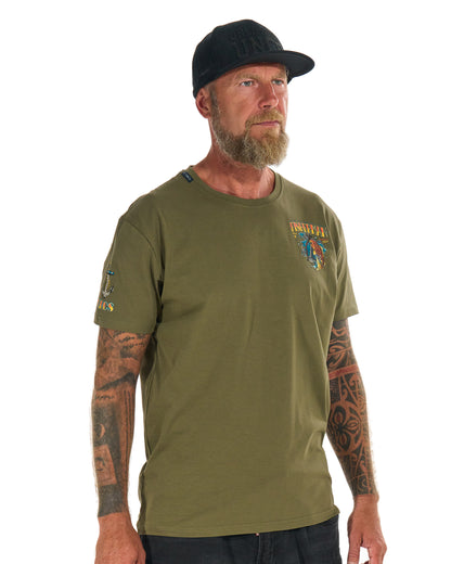 Férfi póló FISHERMAN IV KHAKI