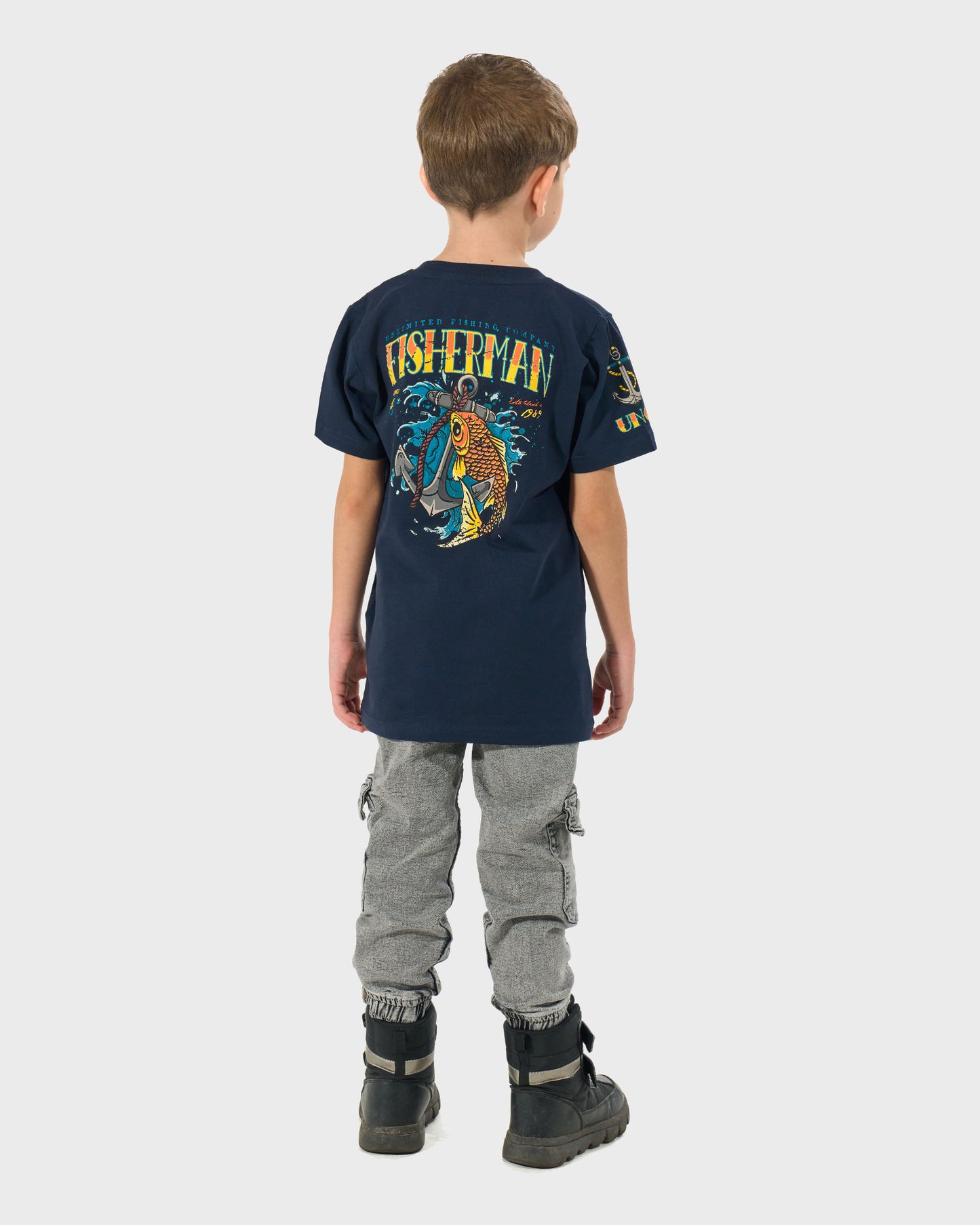 Gyermek póló FISHERMAN IV NAVY