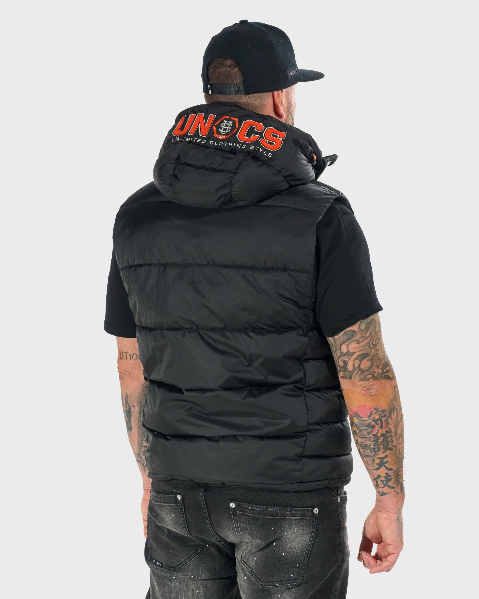 Férfi mellény FLINT II BLACK/ORANGE