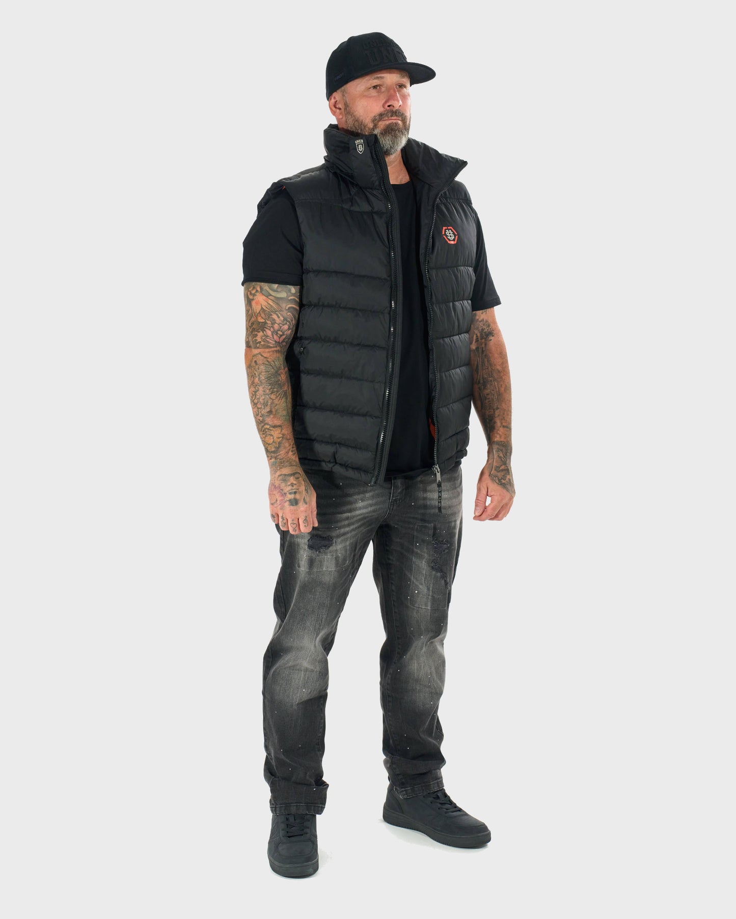 Férfi mellény FLINT II BLACK/ORANGE