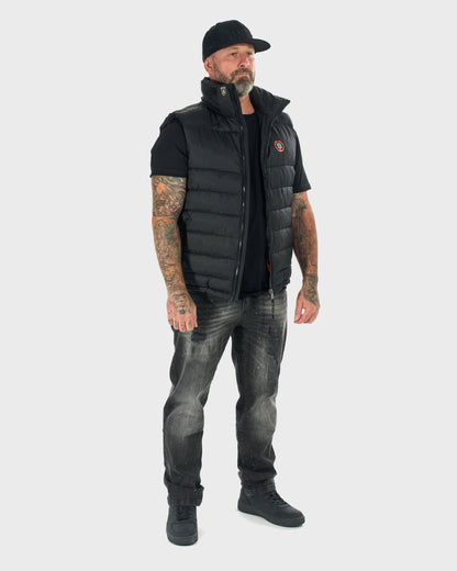 Férfi mellény FLINT II BLACK/ORANGE
