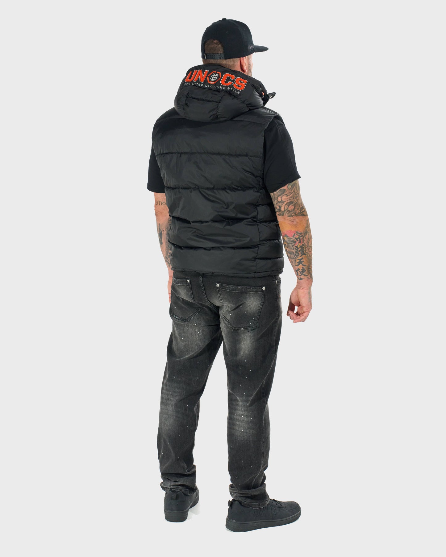 Férfi mellény FLINT II BLACK/ORANGE