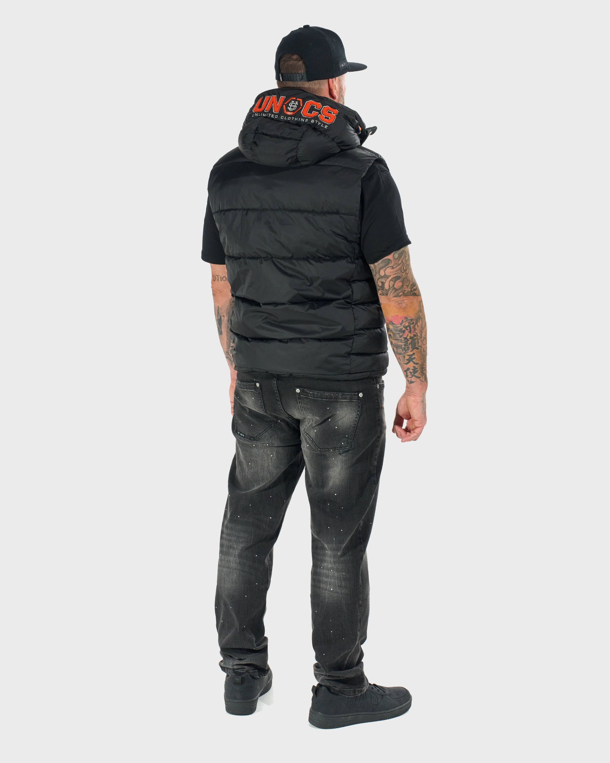 Férfi mellény FLINT II BLACK/ORANGE