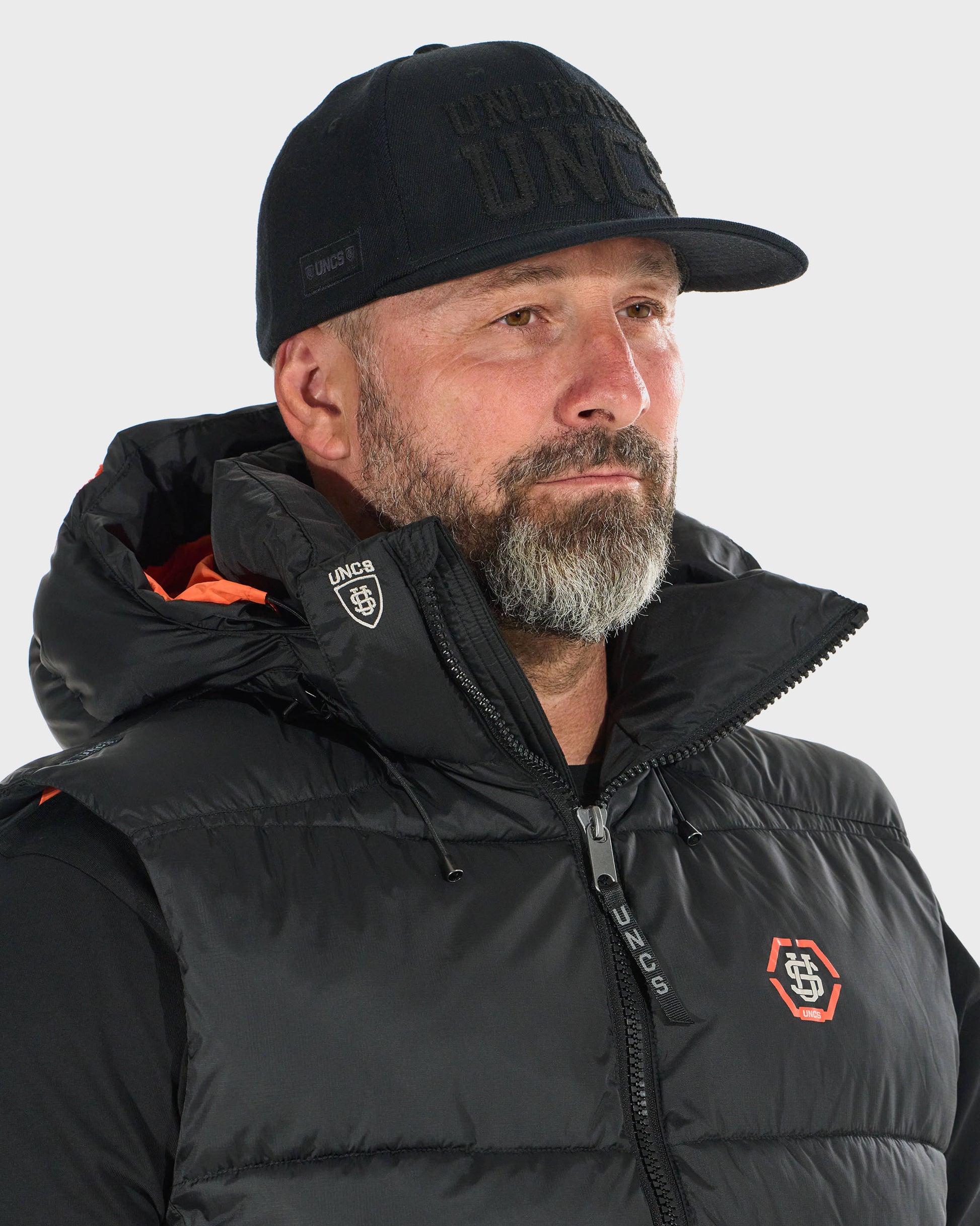 Férfi mellény FLINT II BLACK/ORANGE