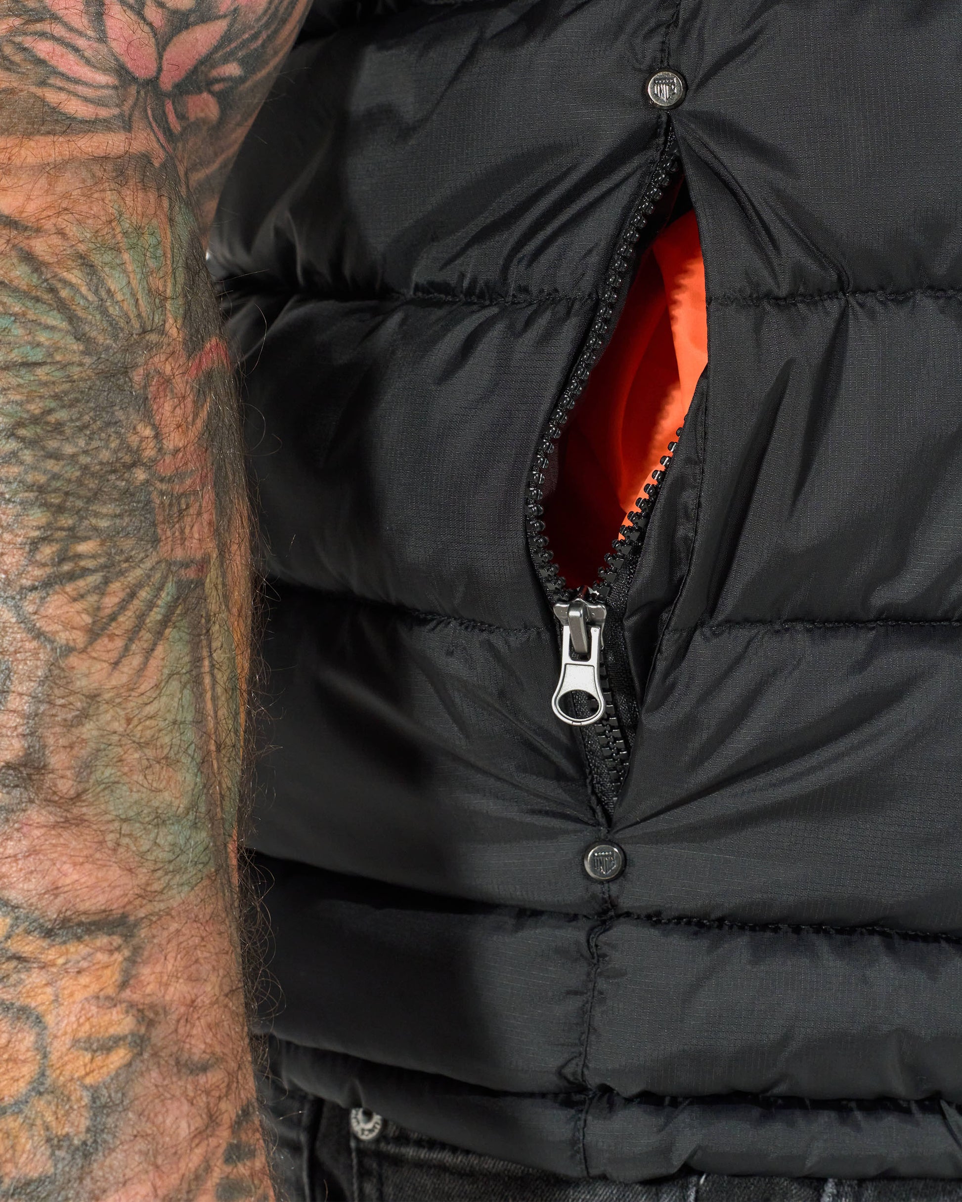 Férfi mellény FLINT II BLACK/ORANGE