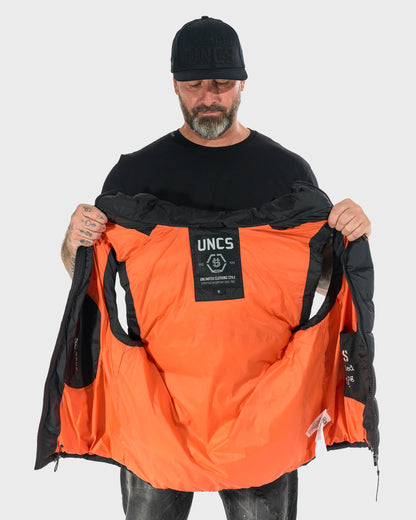 Férfi mellény FLINT II BLACK/ORANGE