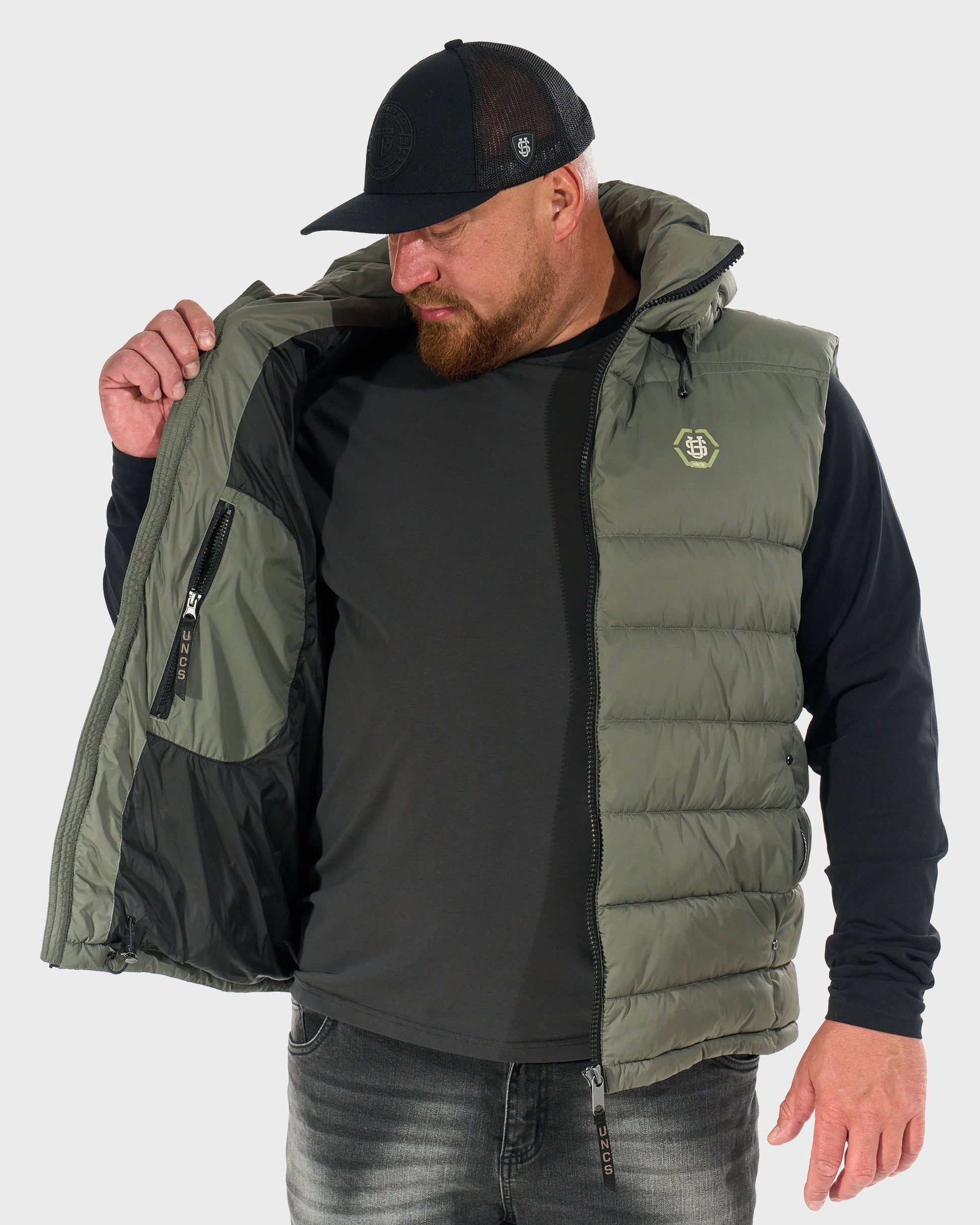 Férfi mellény FLINT II KHAKI