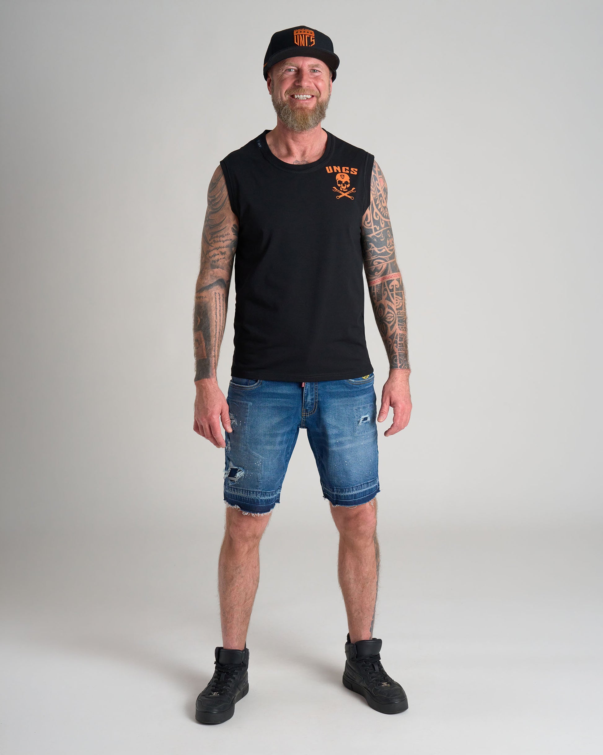 Férfi póló WRENCH BLACK/ORANGE