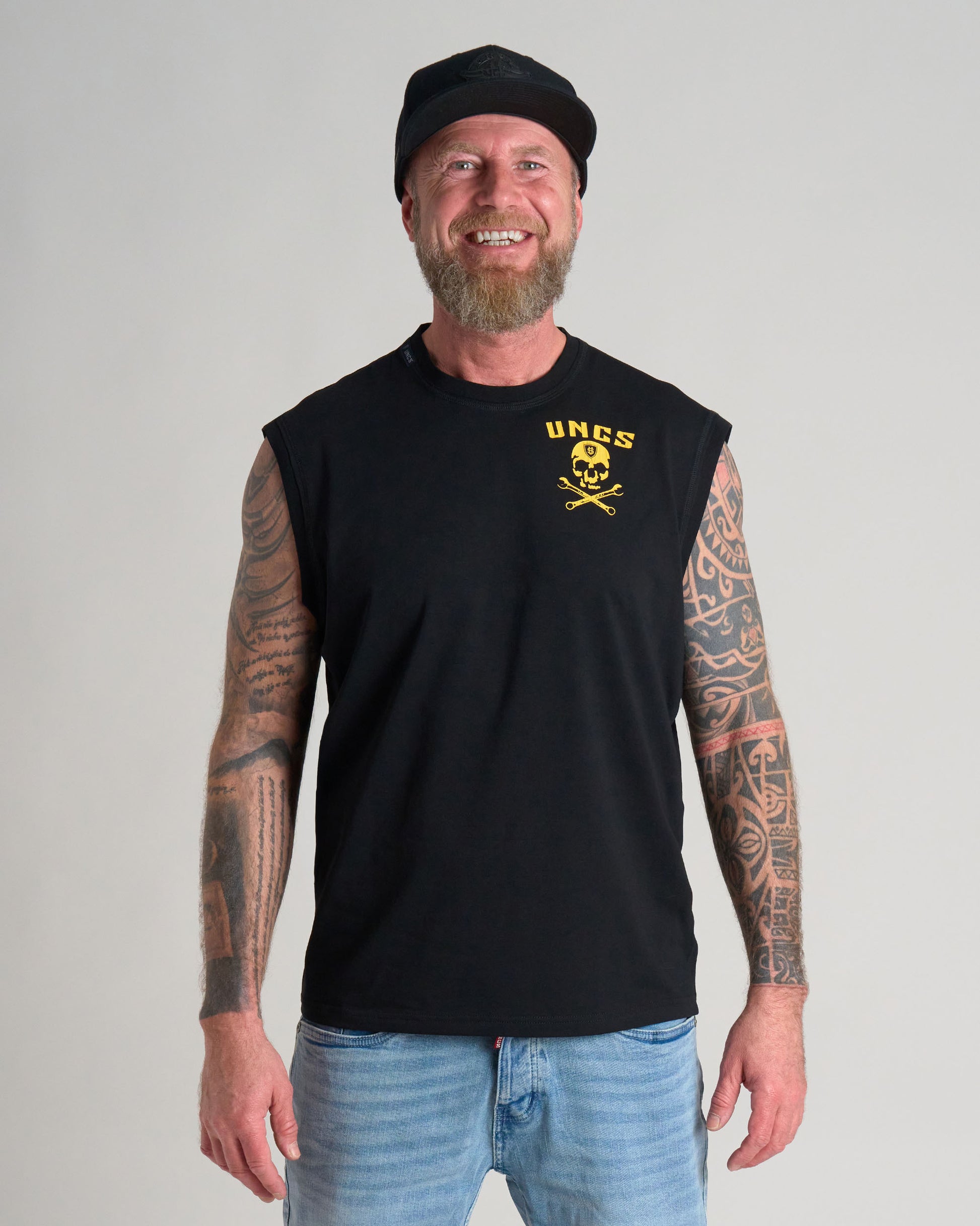 Férfi póló WRENCH BLACK/YELLOW