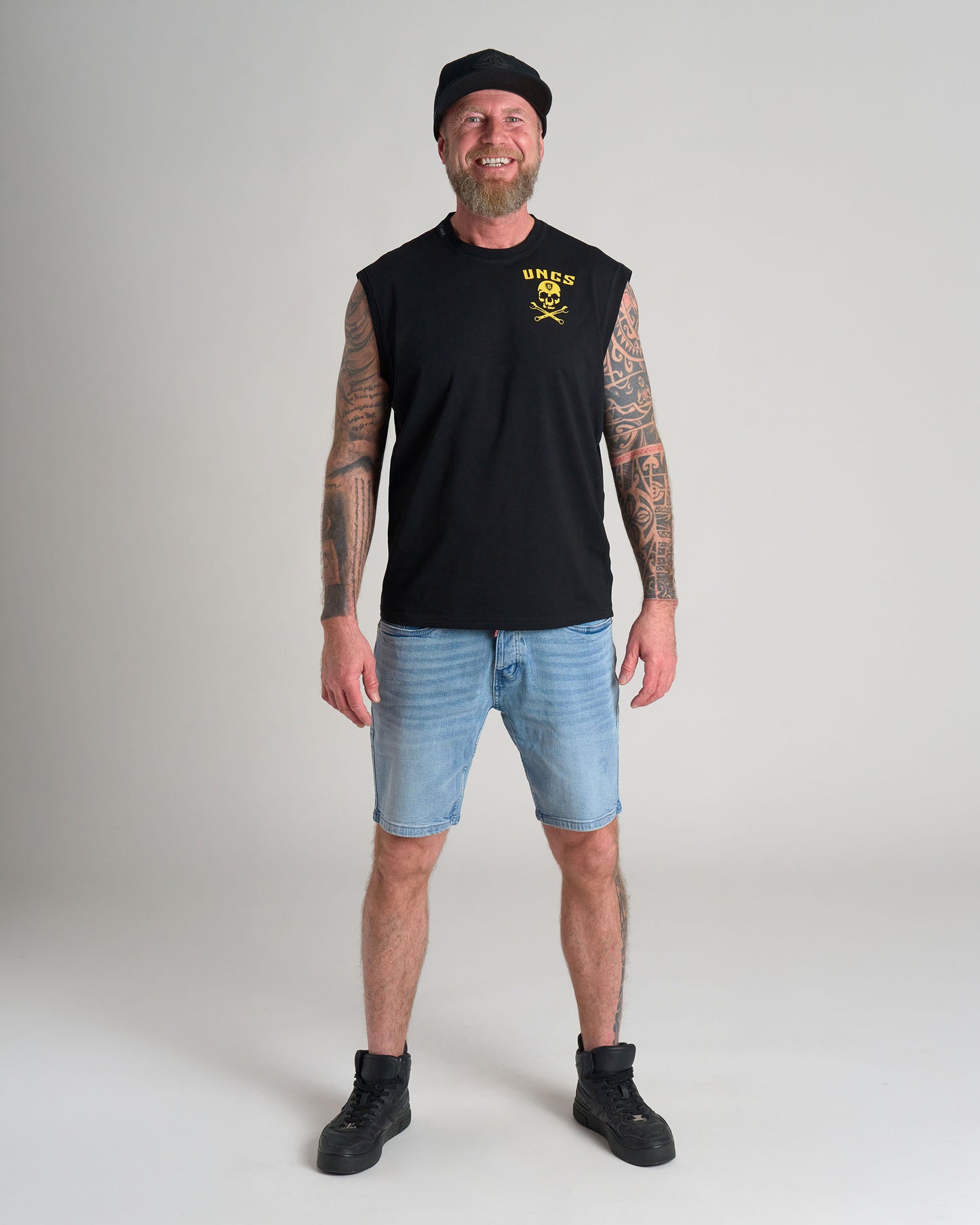 Férfi póló WRENCH BLACK/YELLOW