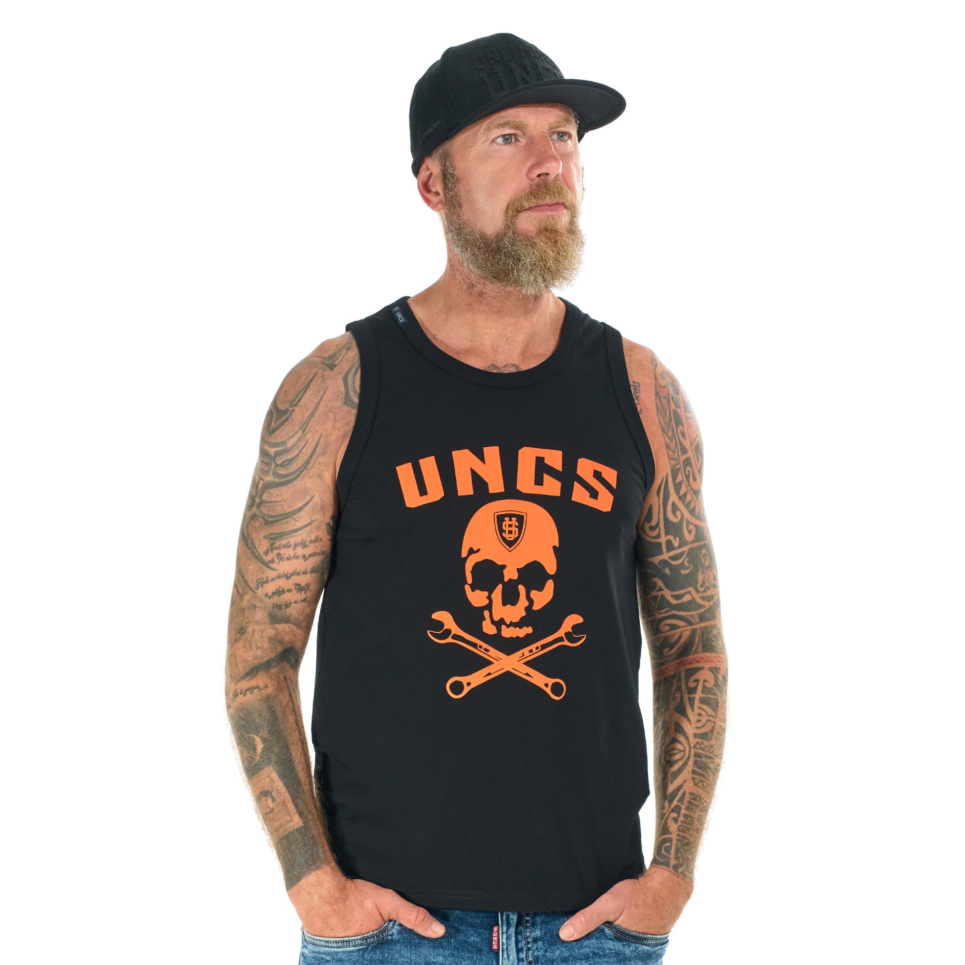 Férfi top WRENCH BLACK/ORANGE
