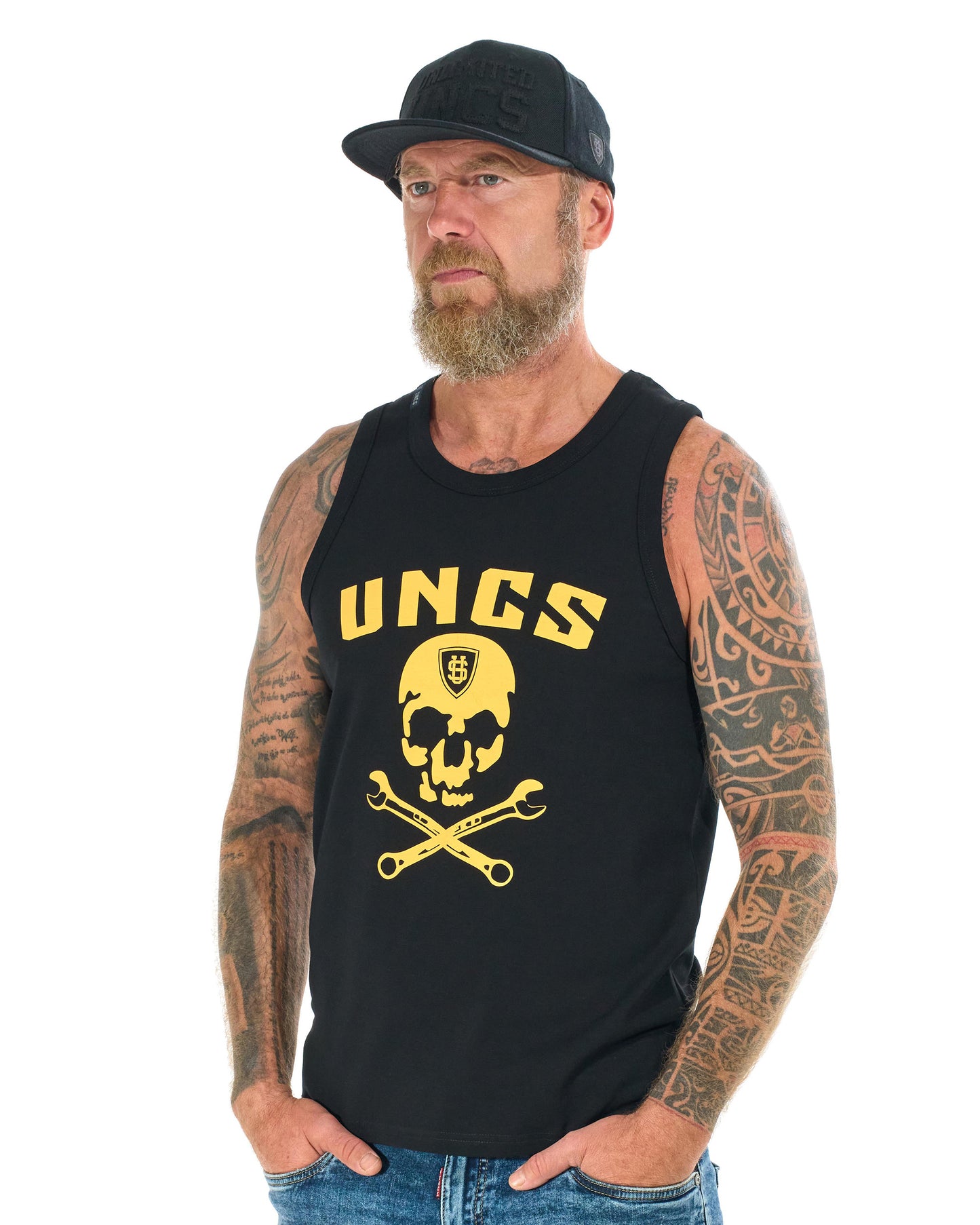 Férfi top WRENCH BLACK/YELLOW