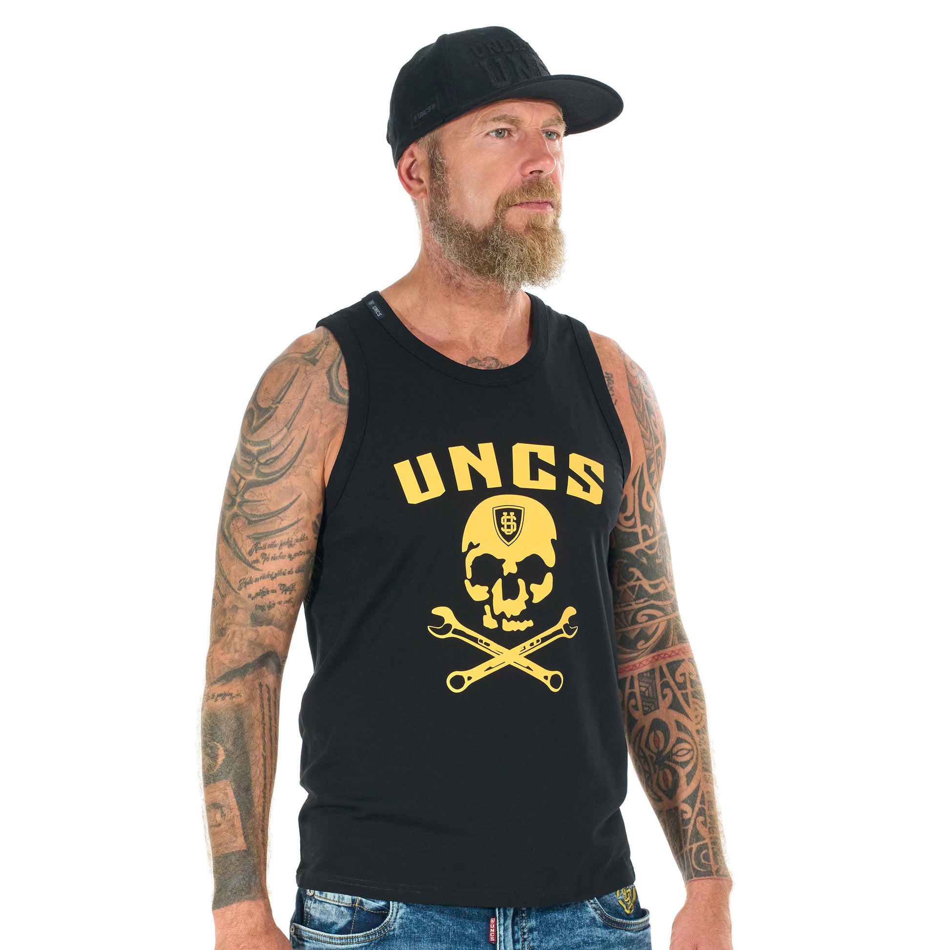 Férfi top WRENCH BLACK/YELLOW